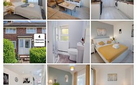 Entire 4-Bed House & Parking, Steps From Icc & Utilita Arena Birmingham & Broad Street